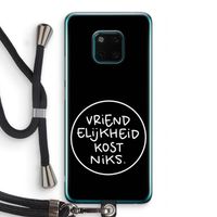 Vriendelijkheid: Huawei Mate 20 Pro Transparant Hoesje met koord