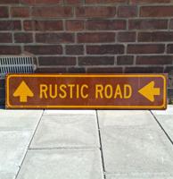 Rustic Road Houten Verkeersbord - 91 x 20cm