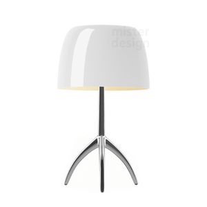 Foscarini Lumiere Piccola Tafellamp - Warm Wit / Aluminium Foscarini Lumiere Piccola Tafellamp - Warm Wit / Aluminium