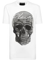 Philipp Plein t-shirt en coton à ornements en cristal - Blanc