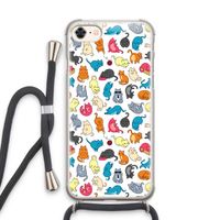 Kleurrijke katten: iPhone 7 Transparant Hoesje met koord