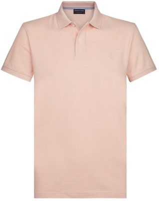 Profuomo Heren Poloshirt Lichtroze Garment Washed Slim Fit Profuomo Heren Poloshirt Lichtroze Garment Washed Slim Fit