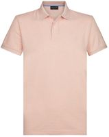 Profuomo Heren Poloshirt Lichtroze Garment Washed Slim Fit - thumbnail