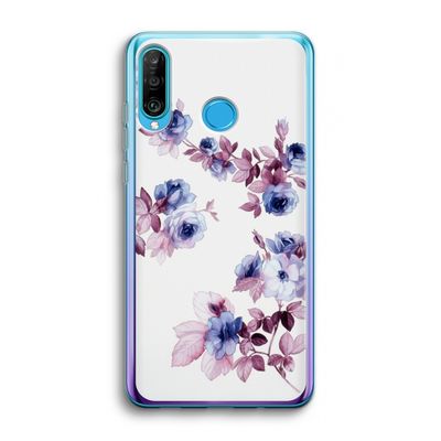 Waterverf bloemen: Huawei P30 Lite Transparant Hoesje