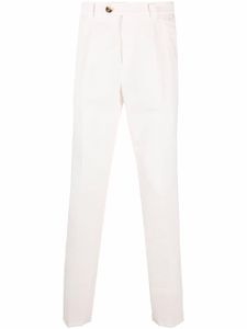 Brunello Cucinelli pantalon chino à taille mi-haute - Blanc