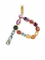 Dolce & Gabbana pendentif P en or 18ct orné de pierres variées