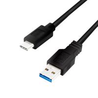 LogiLink USB-kabel USB 3.2 Gen1 (USB 3.0 / USB 3.1 Gen1) USB-A stekker, USB-C stekker 0.50 m Zwart CU0167