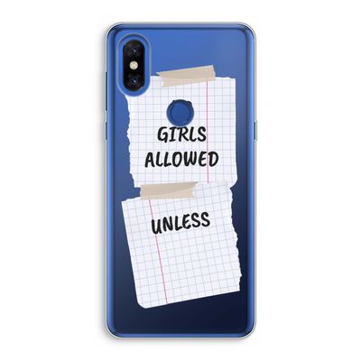 No Girls Allowed Unless: Xiaomi Mi Mix 3 Transparant Hoesje