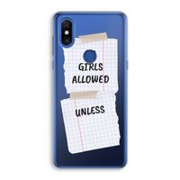 No Girls Allowed Unless: Xiaomi Mi Mix 3 Transparant Hoesje