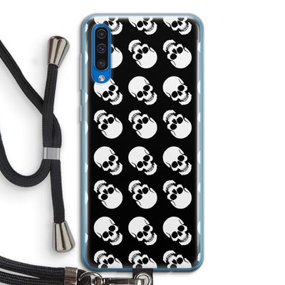 Musketon Skulls: Samsung Galaxy A50 Transparant Hoesje met koord