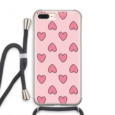 Ondersteboven verliefd: iPhone 8 Plus Transparant Hoesje met koord