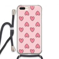 Ondersteboven verliefd: iPhone 8 Plus Transparant Hoesje met koord