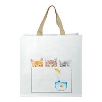 Merkloos Shoppingbag kiekeboe kat assorti - thumbnail