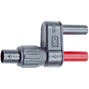 Stäubli SW XF-SS/4 Meetadapter BNC-bus - Banaanstekker 4 mm Aanraakveilig Zwart, Rood