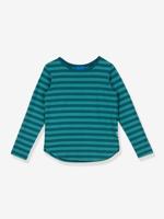Gestreept T-shirt met lange mouwen voor meisjes MERISILLI FINKID oceaanblauw