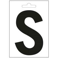 Nautic letter S zwart 100 mm.
