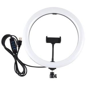 PULUZ 11.8 30cm Ring Light Dimming Photography Video Fill Light Telefoon Clip Dual Modes - Zwart