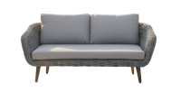 Serrano lounge bench grey wicker/acacia vintage grey Eurofar - Eurofar