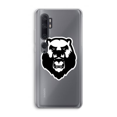Angry Bear (white): Xiaomi Mi Note 10 Transparant Hoesje