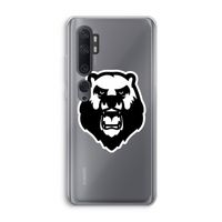 Angry Bear (white): Xiaomi Mi Note 10 Transparant Hoesje