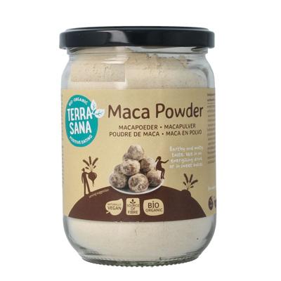 Terrasana Raw maca high energy poeder in glas bio