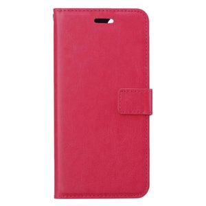 Basey iPhone 14 Plus Hoesje Book Case Kunstleer Cover Hoes - Donkerroze