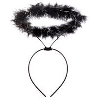 Engel halo - diadeem/tiara/haarband - zwart - Halloween/horror thema accessoires   -