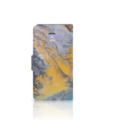 Samsung Galaxy A3 2016 Bookcase Marble Blue Gold Samsung Galaxy A3 2016 Bookcase Marble Blue Gold