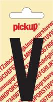 Plakletter Nobel Sticker zwarte letter V amsterdam Pickup - Pickup