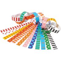 Creativ Company Papier stroken - bedrukt, 2400st.