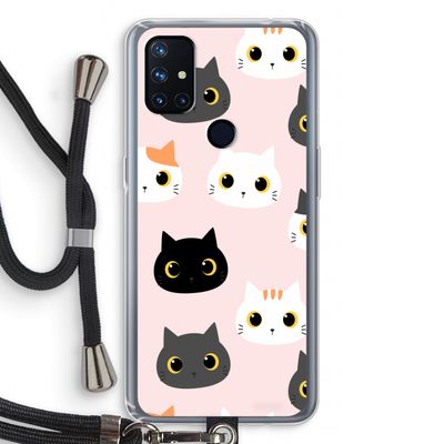 Katten: OnePlus Nord N10 5G Transparant Hoesje met koord