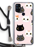 Katten: OnePlus Nord N10 5G Transparant Hoesje met koord