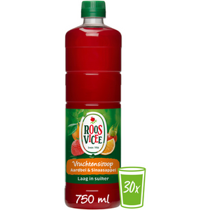 Roosvicee Vruchtensiroop Aardbei & Sinaasappel 750ml bij Jumbo