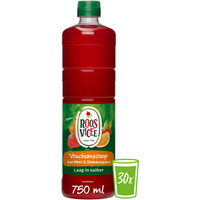 Roosvicee Vruchtensiroop Aardbei & Sinaasappel 750ml Aanbieding bij Jumbo |  2 pakken a 1.5 liter of flessen a 750 ml