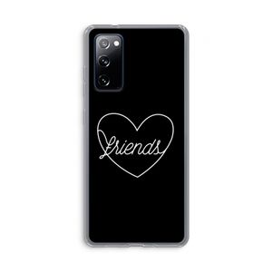 Friends heart black: Samsung Galaxy S20 FE / S20 FE 5G Transparant Hoesje