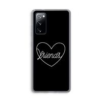 Friends heart black: Samsung Galaxy S20 FE / S20 FE 5G Transparant Hoesje