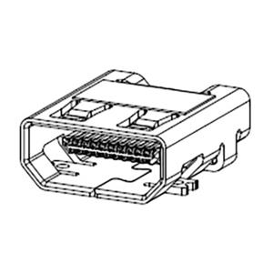 Molex 467650001 HDMI-connector Bus Aantal polen: 19 1 stuk(s) Tape on Full reel