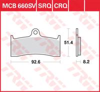 TRW Remblokken, en remschoenen voor de moto, MCB660CRQ Hyper carbon