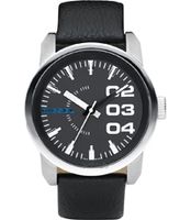 Horlogeband Diesel DZ1373 / Screw with tube + Springbar Leder Zwart 24mm - thumbnail