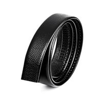 Mannen casual lederen riem tailleband lengte: 110cm (zwart)