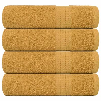 VidaXL Handdoeken 4 st 50x100 cm 360 g/m² 100% katoen goudkleurig