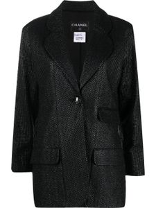 CHANEL Pre-Owned blazer Saint Tropez à effet métallisé (2011) - Noir