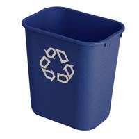 Papierbak rubbermaid recycling medium 26l blauw