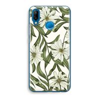 Wit bloemenpatroon: Huawei P20 Lite Transparant Hoesje