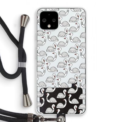 Zwanen: Pixel 4 Transparant Hoesje met koord