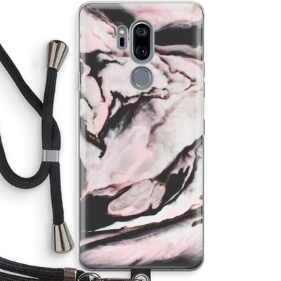 Roze stroom: LG G7 Thinq Transparant Hoesje met koord