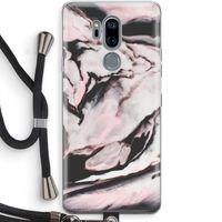 Roze stroom: LG G7 Thinq Transparant Hoesje met koord