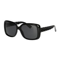 Spectrum zonnebril zwart gevlochten dames