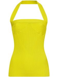 Proenza Schouler haut nervuré à dos nu - Jaune