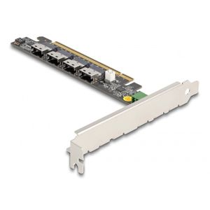 PCI Express x16 Card to 4 x internal SFF-8654 4i NVMe Netwerkadapter